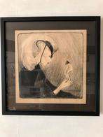 Oude litho symbolisme., Antiek en Kunst, Ophalen of Verzenden