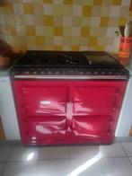 AGA rode pianokachel 6 branders gas 4 elektrische ovens, Elektronische apparatuur, Fornuizen, 5 kookzones of meer, Vrijstaand