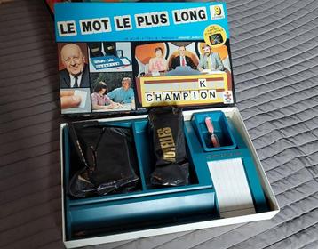 Vintage jeu de société "Le mot le plus long" années 80 disponible aux enchères