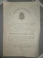 wo2 gendarmerie rijkswacht medaille diploma 1947, Ophalen of Verzenden, Rijkswacht, Overige typen