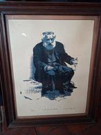 Lithographie "Le petit vieux aux allumettes ", Enlèvement ou Envoi