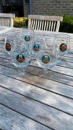 Bierglazen palm op voet, Ophalen of Verzenden, Gebruikt, Glas, Glas of Glazen