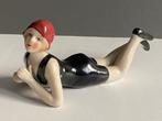 ANCIENNE FIGURINE en PORCELAINE BAIGNEUSE ART DÉCO 1930 BORD, Ophalen of Verzenden