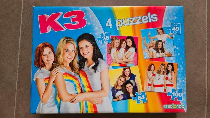 K3 puzzel 4 in 1 nieuw, Kinderen en Baby's, Speelgoed | Kinderpuzzels, Zo goed als nieuw, Ophalen of Verzenden