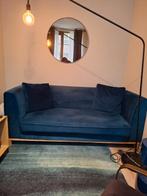 Zetel 2 zit suede blauw, Huis en Inrichting, Zetels | Zetels, Ophalen, Hout, Gebruikt, Tweepersoons