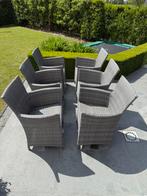 Moderne Wicker tuinstoelen 6 stuks (zo goed als nieuw), Ophalen, 6 zitplaatsen, Zo goed als nieuw, Wicker