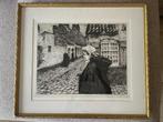 Prachtige ets van Julien Celos (Brugge) 1884-1953, Ophalen