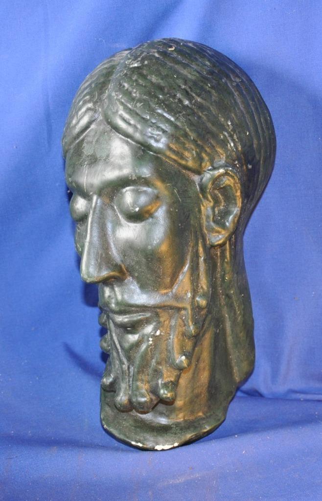 tete de christ murale en platre, Antiquités & Art, Antiquités | Objets religieux, Enlèvement ou Envoi
