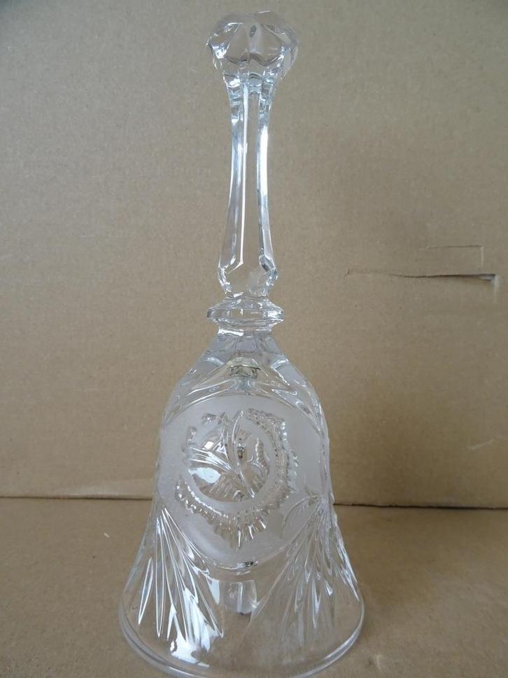 Curiosa bel tafelbel vintage kristallen tafelbel bel 21cm, Antiek en Kunst, Curiosa en Brocante, Ophalen of Verzenden