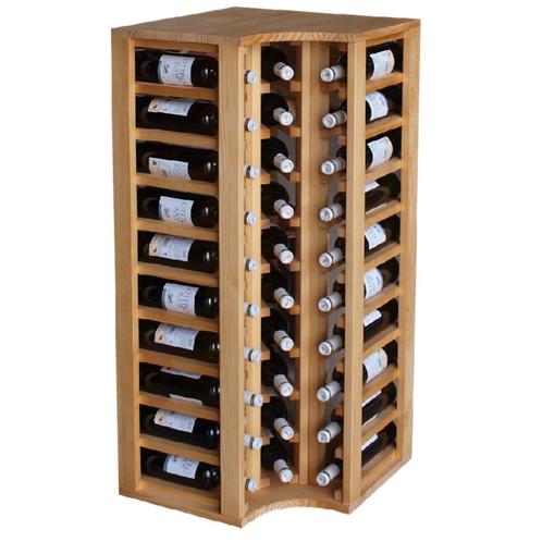 Wijnflessenrek Pin voor 30 hoekflessen, Huis en Inrichting, Woonaccessoires | Wijnrekken, Nieuw, 75 cm of meer, Hout, 25 flessen of meer