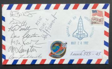 Gesigneerde cover van STS - 45  DIRK FRIMOUT