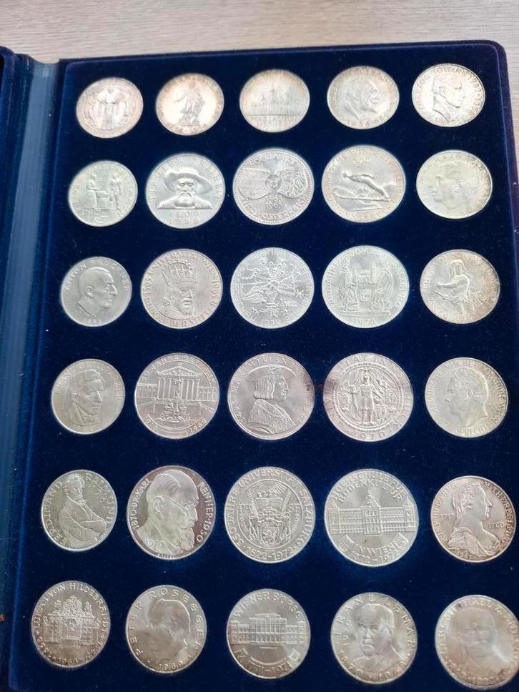 Oostenrijk - 30 munten zilver ( 12 X 50 Sch. + 18 X 25 Sch.), Postzegels en Munten, Munten | Europa | Euromunten, Setje, Oostenrijk