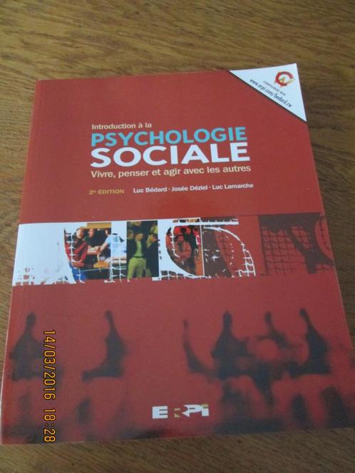 Livre. Psychologie sociale, introduction., Livres, Psychologie, Neuf, Psychologie sociale, Enlèvement