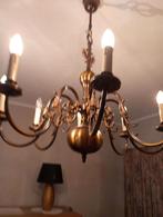 Bronzen kroonluchter, 6 lichtpunten, perf. staat, hoge kwal, Huis en Inrichting, Lampen | Kroonluchters, Ophalen
