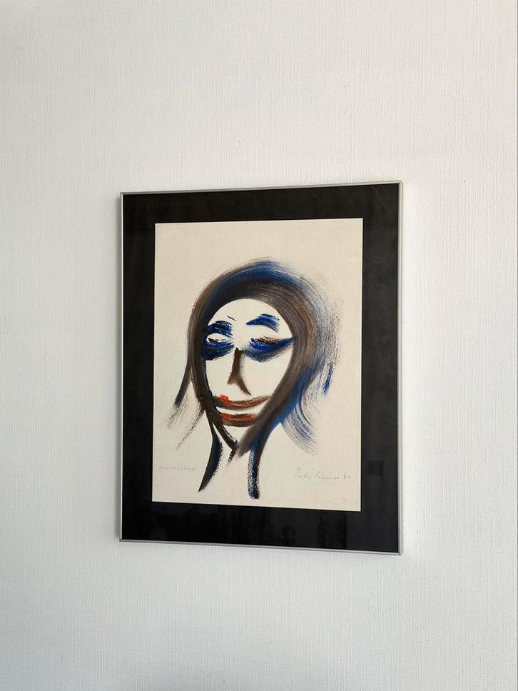 Aquarel “Madrilena” door P.K. 1988, Antiek en Kunst, Kunst | Schilderijen | Modern, Ophalen