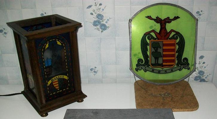 Hasselt Stadhuis - Lamp Borrelglas Glas Bord - Retro Vintage, Huis en Inrichting, Woonaccessoires | Overige, Gebruikt, Ophalen of Verzenden