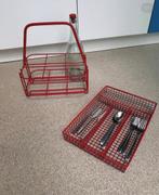 Vintage rood flessenrek, Ophalen, Kunststof
