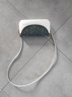 Justo tas wit met jeans en zilver, Ophalen of Verzenden, Zo goed als nieuw, Wit, Handtas