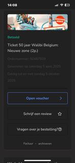 Billet pour 2 personnes Walibi Belgium, Tickets & Billets, Loisirs | Parcs d'attractions, Deux personnes, Ticket ou Carte d'accès