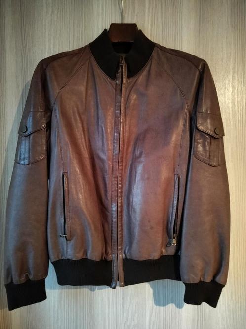 Lederen jas, Kleding | Heren, Jassen | Zomer, Nieuw, Maat 48/50 (M), Bruin, Ophalen