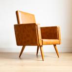 Prachtige vintage fauteuille ( kinderformaat), Huis en Inrichting, Fauteuils, Ophalen of Verzenden, Gebruikt, Leer, Vintage
