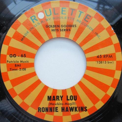 Ronnie Hawkins — Mary Lou « Popcorn Oldie », CD & DVD, Vinyles Singles, Comme neuf, Single, Autres genres, 7 pouces, Enlèvement ou Envoi