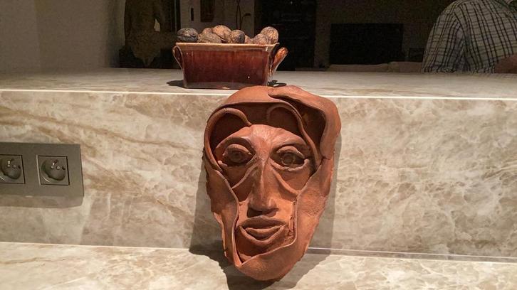 Bel article spécial de tête fabriqué pour Halloween, Antiquités & Art, Art | Sculptures & Bois, Enlèvement ou Envoi