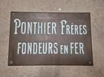Koperen plaat „Ponthier Frères”, Antiek en Kunst, Ophalen of Verzenden