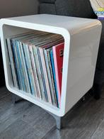 Bijzettafel - Hoogglans wit - Kubusvormig, Huis en Inrichting, Minder dan 55 cm, Vierkant, Zo goed als nieuw, Modern