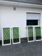 5 glas in lood ramen - hout, Doe-het-zelf en Bouw, Glas en Ramen, Ophalen, Gevelraam of Ruit, Gebruikt, Minder dan 80 cm