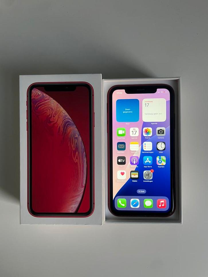 iPhone XR 64GB | Rood | Doos, Télécoms, Téléphonie mobile | Apple iPhone, Comme neuf, 64 GB, Sans abonnement, Sans simlock, iPhone XR