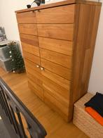Teak kast met 4 deuren en 4 planken, Ophalen, Gebruikt, 100 tot 150 cm, Teakhout