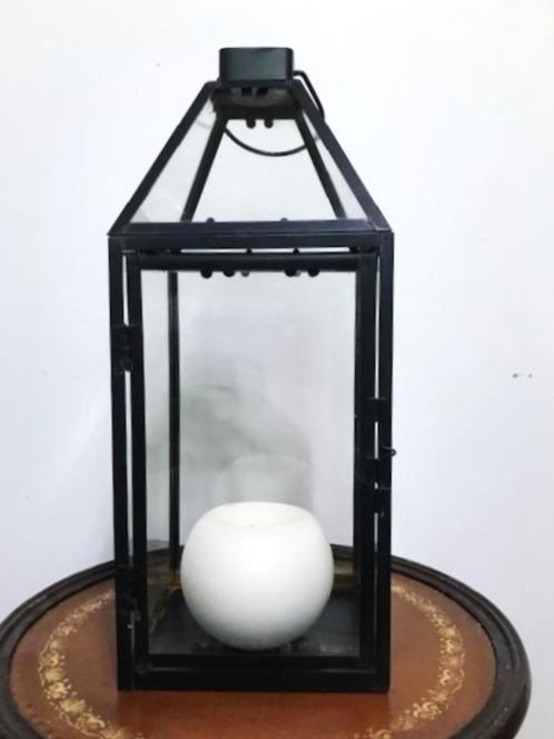 Lantaarn Mini Serre Glas Metaal H 47 Vintage💎🔥😊💑🎁🤗👌, Antiek en Kunst, Antiek | Woonaccessoires, Ophalen of Verzenden