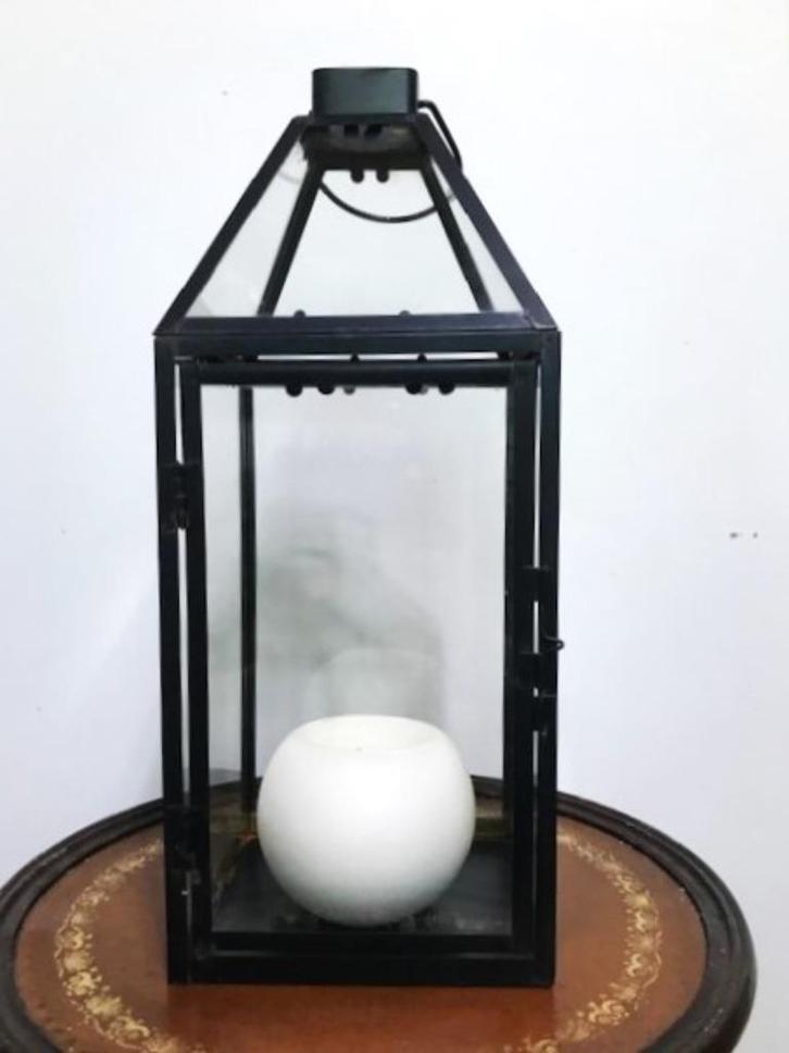 Lantaarn Mini Serre Glas Windlicht H 47 Vintage💎🔥😊💑🤗👌, Antiek en Kunst, Antiek | Woonaccessoires, Ophalen of Verzenden