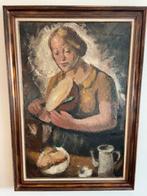 Schilderij Theodoor Verschaeren ("Moeder snijdt brood", 1934, Ophalen
