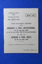 Reglement MAT 1106 'Grenades a fusil Antipersonnel' 1963, Verzamelen, Verzenden