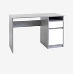 Moderne compakte bureau, betongrijs, wit front lade en deur, Enlèvement, Utilisé, Bureau