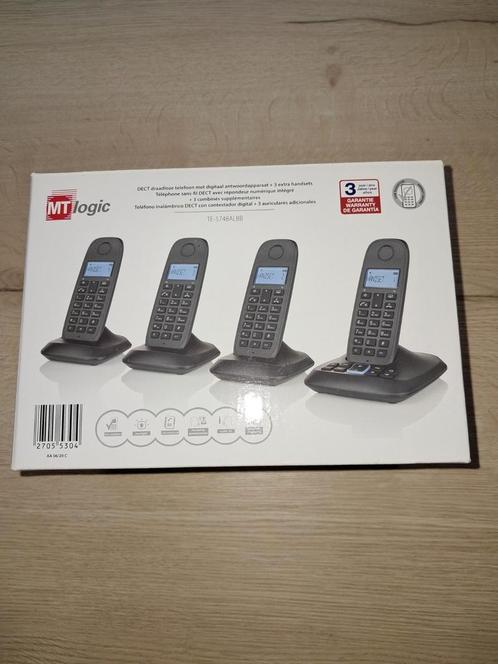 Set van 4 draadloze telefoons DECT, Telecommunicatie, Vaste telefoons | Handsets en Draadloos, Gebruikt, 4 handsets of meer, Ophalen of Verzenden