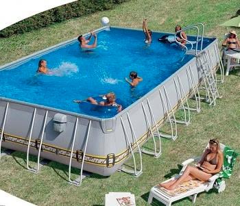 Zwembad Zodiac 4x8 / Intex ultra xtr 732 x 366, Tuin en Terras, Zwembaden, Gebruikt, Ophalen