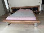 Tweepersoonsbed 160 x 200, Huis en Inrichting, Slaapkamer | Bedden, Ophalen, Gebruikt, Zwart, Tweepersoons