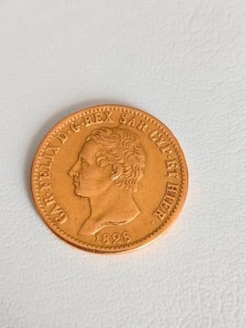 Gouden 20 lire 1828 Italië 