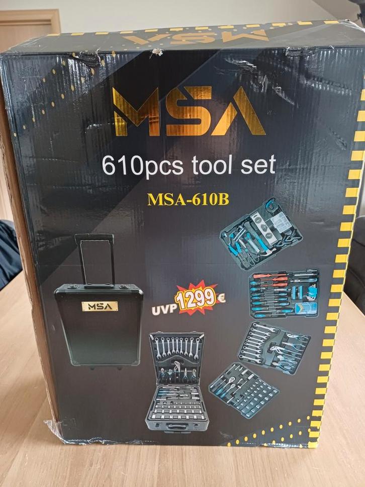MSA 610pcs tool set, Doe-het-zelf en Bouw, Gereedschapskisten, Nieuw, Gevuld, Ophalen of Verzenden