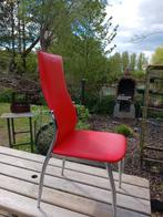 4 rode stoelen, Huis en Inrichting, Ophalen of Verzenden, Zo goed als nieuw