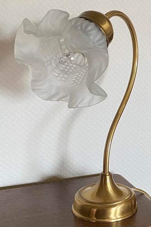 Decoratieve lamp (bureau/tafel), Huis en Inrichting, Lampen | Tafellampen, Zo goed als nieuw, Minder dan 50 cm, Glas, Metaal