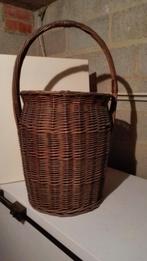 Grote ronde rieten mand - linnenmand met deksel 48/75 x 40 c, Ophalen, Gebruikt, Mand, Riet