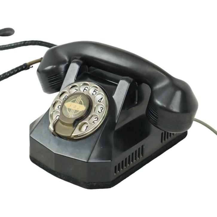 Oude Amerikaanse Draaischijf Telefoon Bakeliet Monophone, Telecommunicatie, Vaste telefoons | Niet Draadloos, Gebruikt, Bakeliet