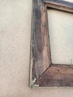 Cadre de peinture vintage en bois avec décoration florale, Moins de 50 cm, Enlèvement ou Envoi, Utilisé, Bois