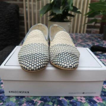 Loafers gevlochten beige blauw Pertini mt 37 beschikbaar voor biedingen