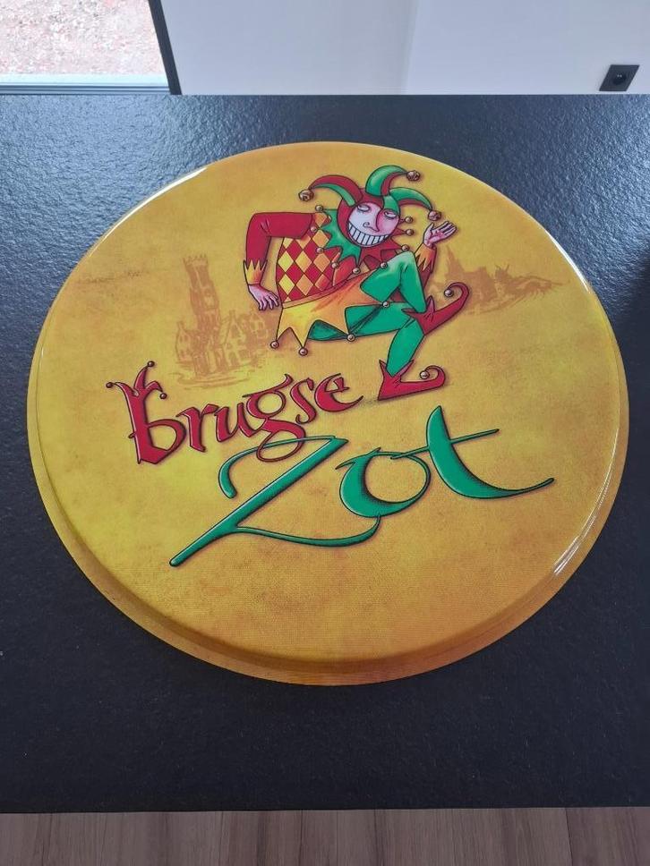 Grote ronde plexi BRUGSE ZOT, Verzamelen, Biermerken, Nieuw, Ophalen