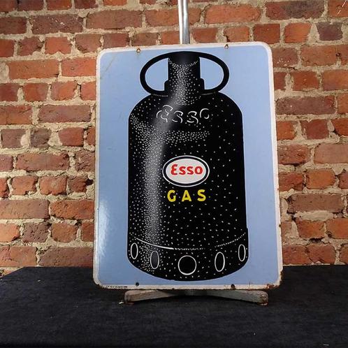 Esso Gas / emaille 2023-080, Antiek en Kunst, Curiosa en Brocante, Ophalen of Verzenden